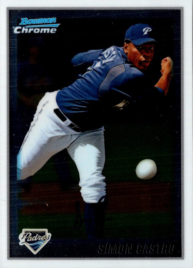 2010 Bowman Chrome Prospects Simon Castro