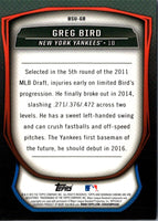 2015 Bowman Chrome Scouts Update Greg Bird #BSU-GB