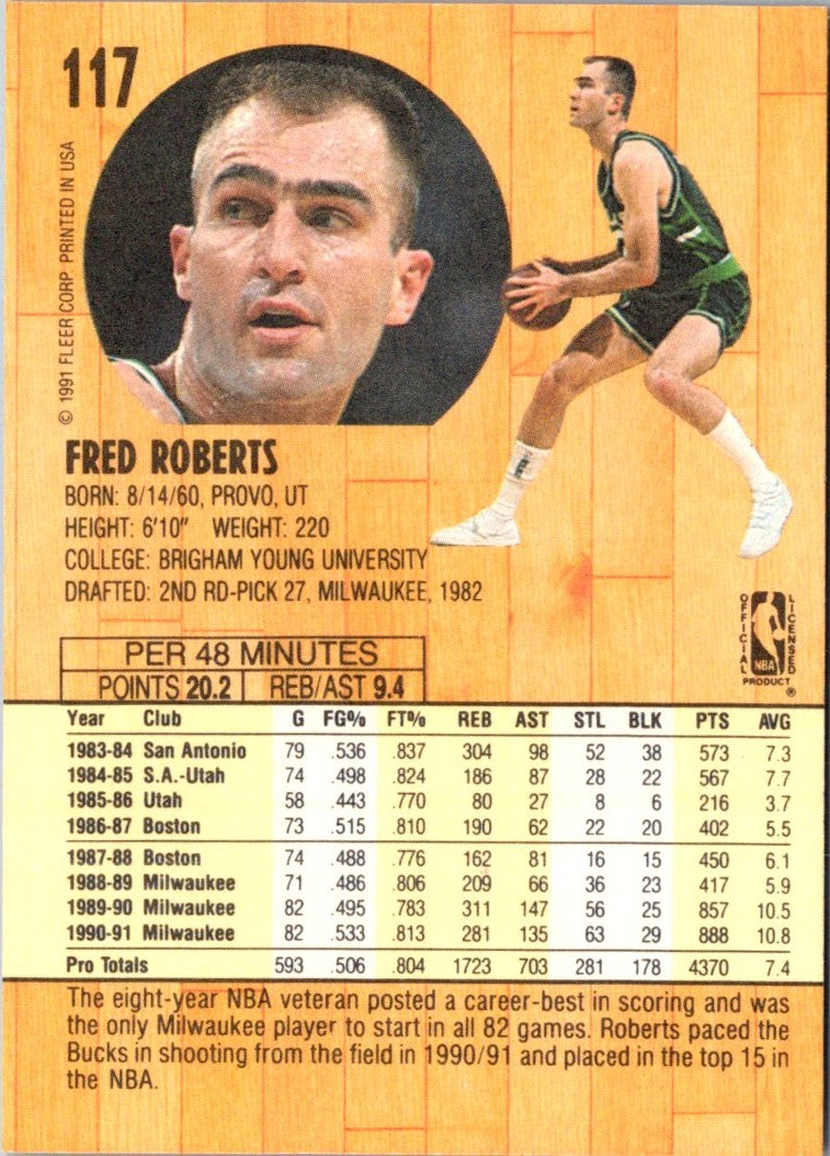 1991 Fleer Fred Roberts