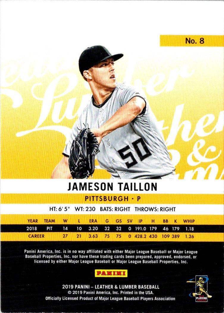 2019 Panini Leather & Lumber Jameson Taillon