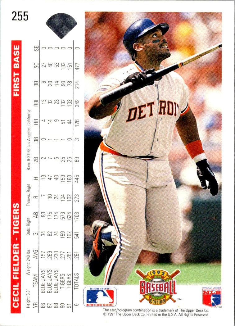 1992 Upper Deck Cecil Fielder