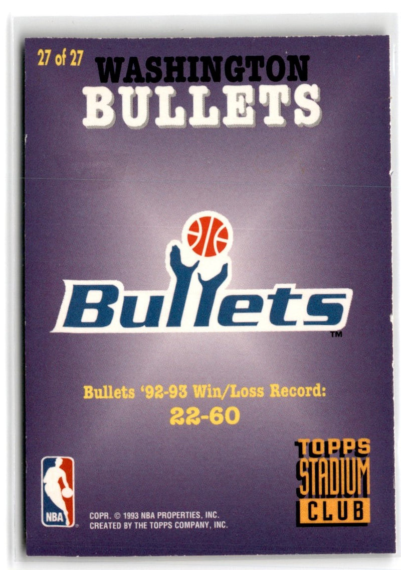 1993 Stadium Club Super Teams Members Only Washington Bullets