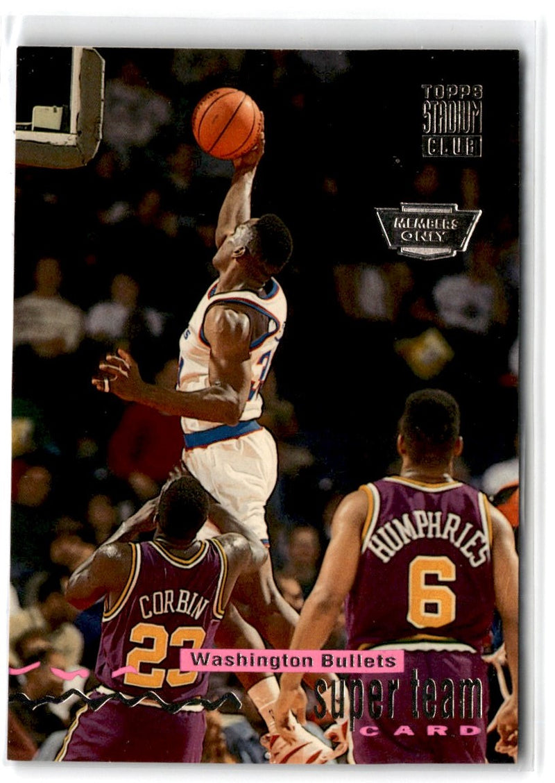 1993 Stadium Club Super Teams Members Only Washington Bullets