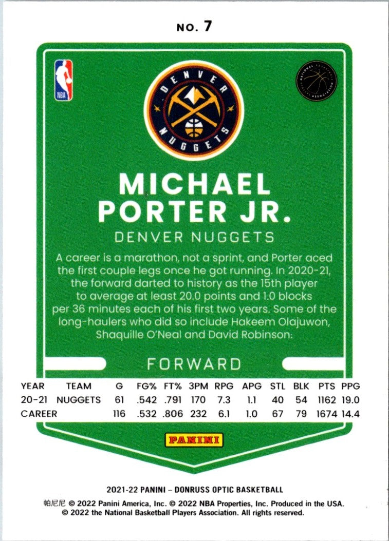 2021 Donruss Optic Michael Porter Jr.