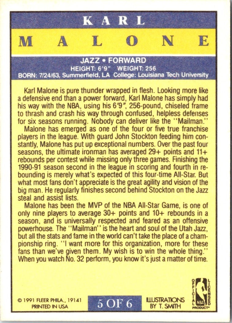 1991 Pro Set Prototypes Karl Malone