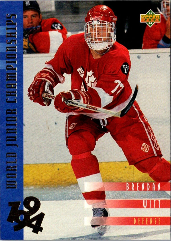 1993 Upper Deck Brendan Witt #544 Rookie