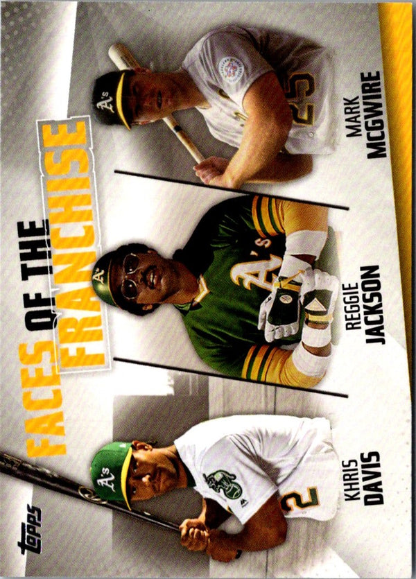 2019 Topps Faces of the Franchise Khris Davis/Reggie Jackson/Mark McGwire #FOF-20