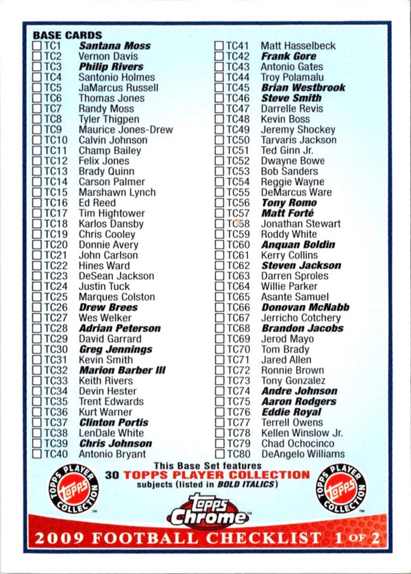 2009 Topps Checklists Checklist Checklist: 235-440 #2