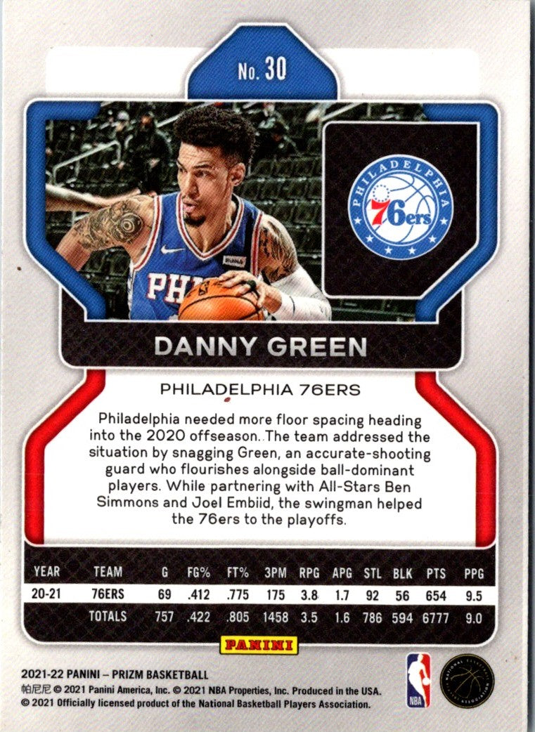 2021 Panini Prizm Blue Danny Green