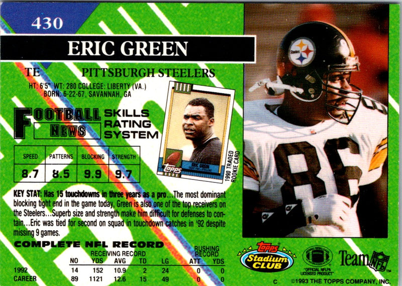 1993 Stadium Club Eric Green