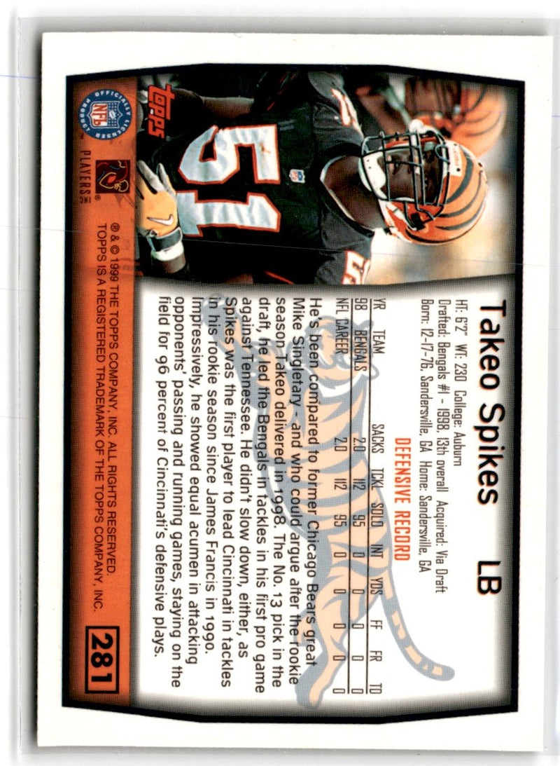 1999 Topps Takeo Spikes