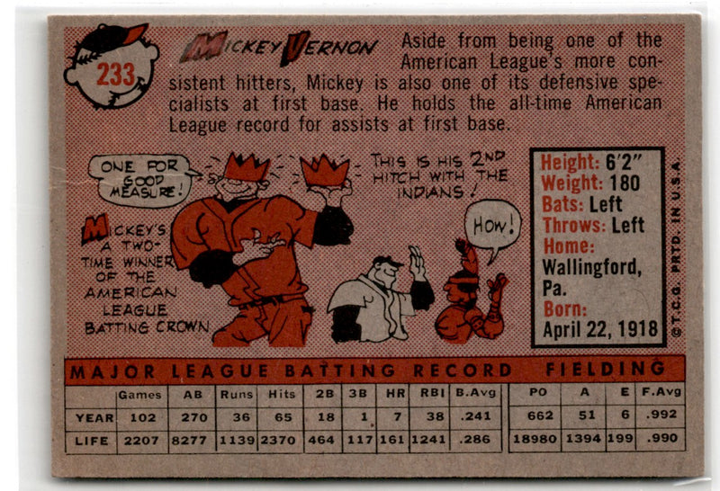 1958 Topps Mickey Vernon