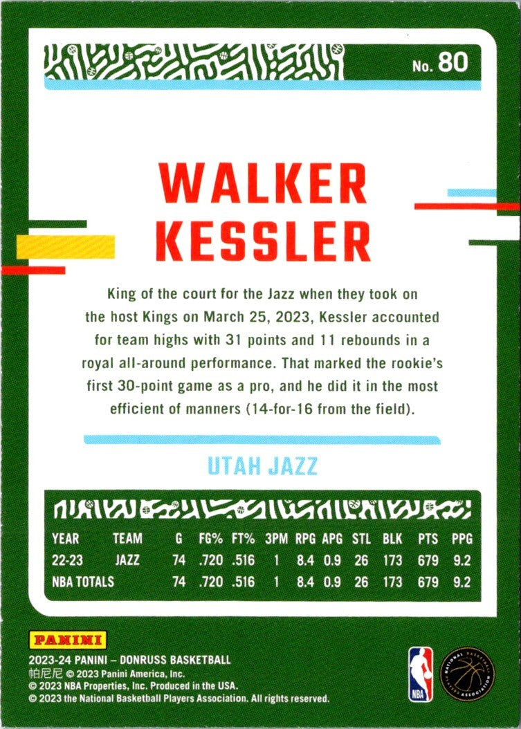 2023 Donruss Walker Kessler