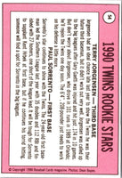 1990 Baseball Card Magazine '69 Topps Replicas Twins Rookies (Terry Jorgensen/Paul Sorrento) #54