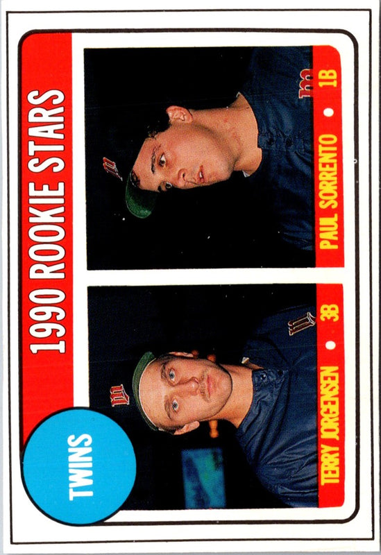 1990 Baseball Card Magazine '69 Topps Replicas Twins Rookies (Terry Jorgensen/Paul Sorrento) #54