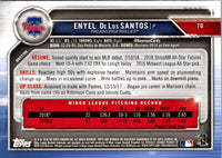2019 Bowman Enyel De Los Santos #70 Rookie