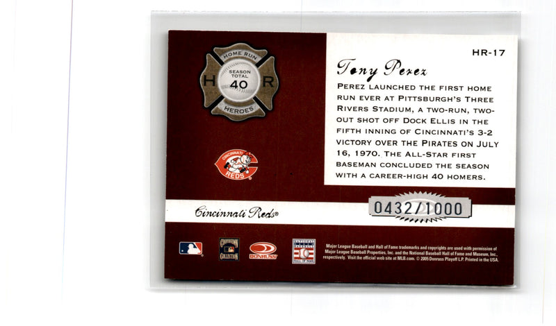 2005 Donruss Classics Home Run Heroes Tony Perez