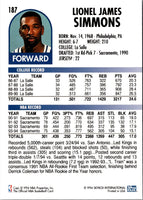 1994 Hoops Lionel Simmons #187