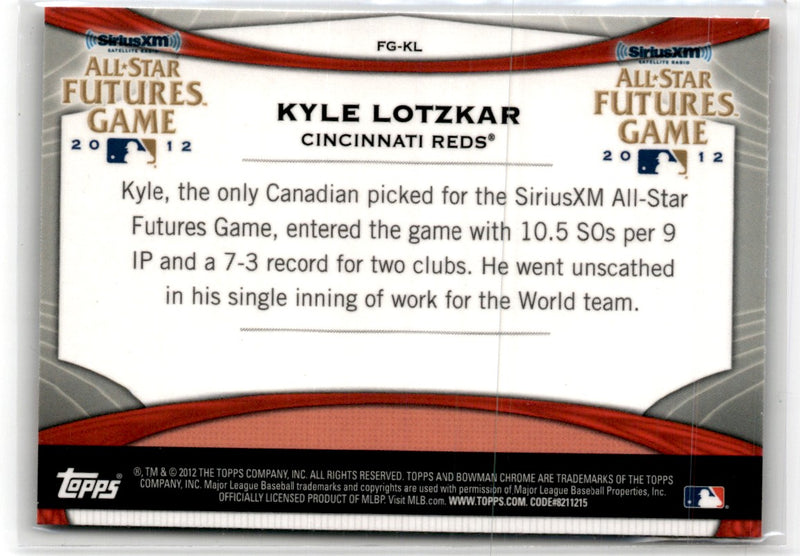 2012 Bowman Chrome Futures Game Kyle Lotzkar