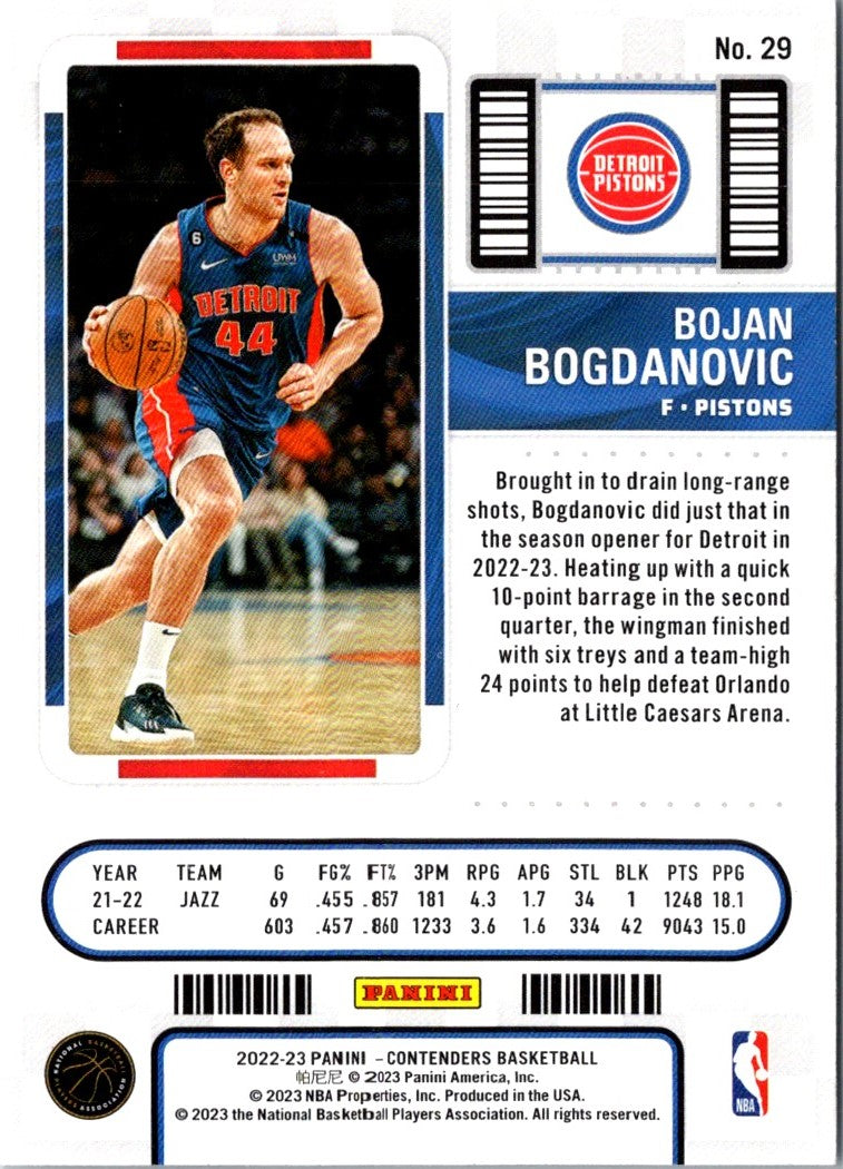 2023 Panini Prizm Bojan Bogdanovic