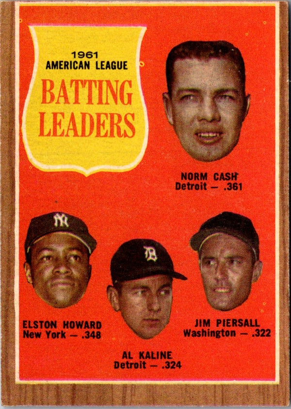 1962 Topps 1961 American League Batting Leaders #51 VG-EX