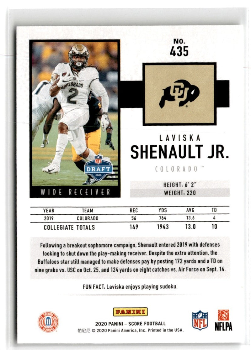 2020 Score Rookie Laviska Shenault Jr./Steven Montez