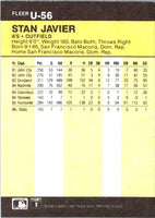 1986 Fleer Update Stan Javier #U-56