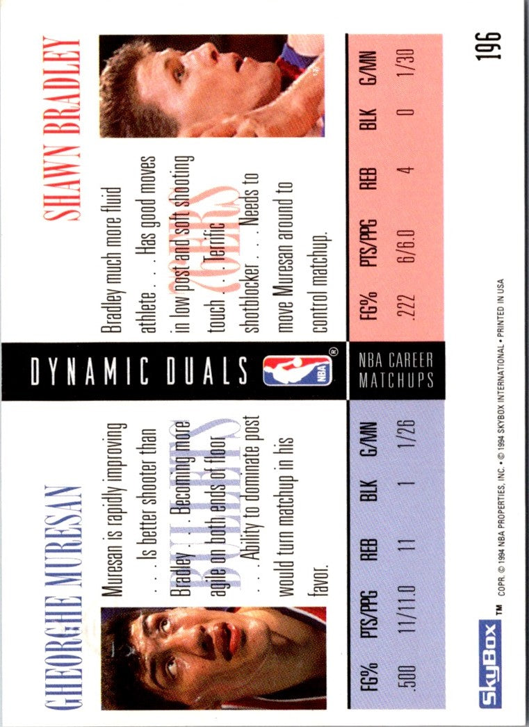 1994 SkyBox Gheorghe Muresan/Shawn Bradley