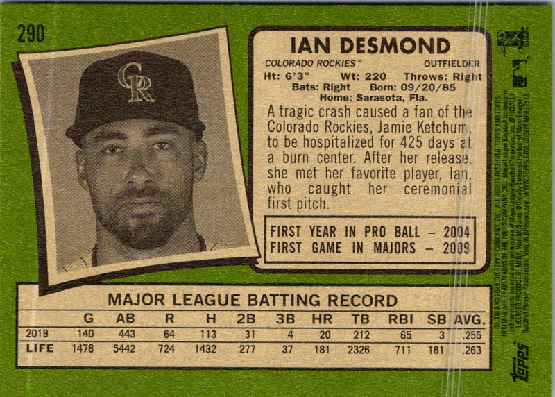 2020 Topps Heritage Ian Desmond