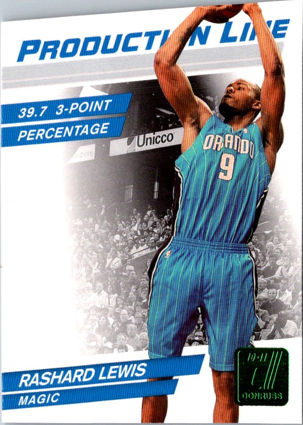 2010 Donruss Production Line Die Cuts Emerald Rashard Lewis #95