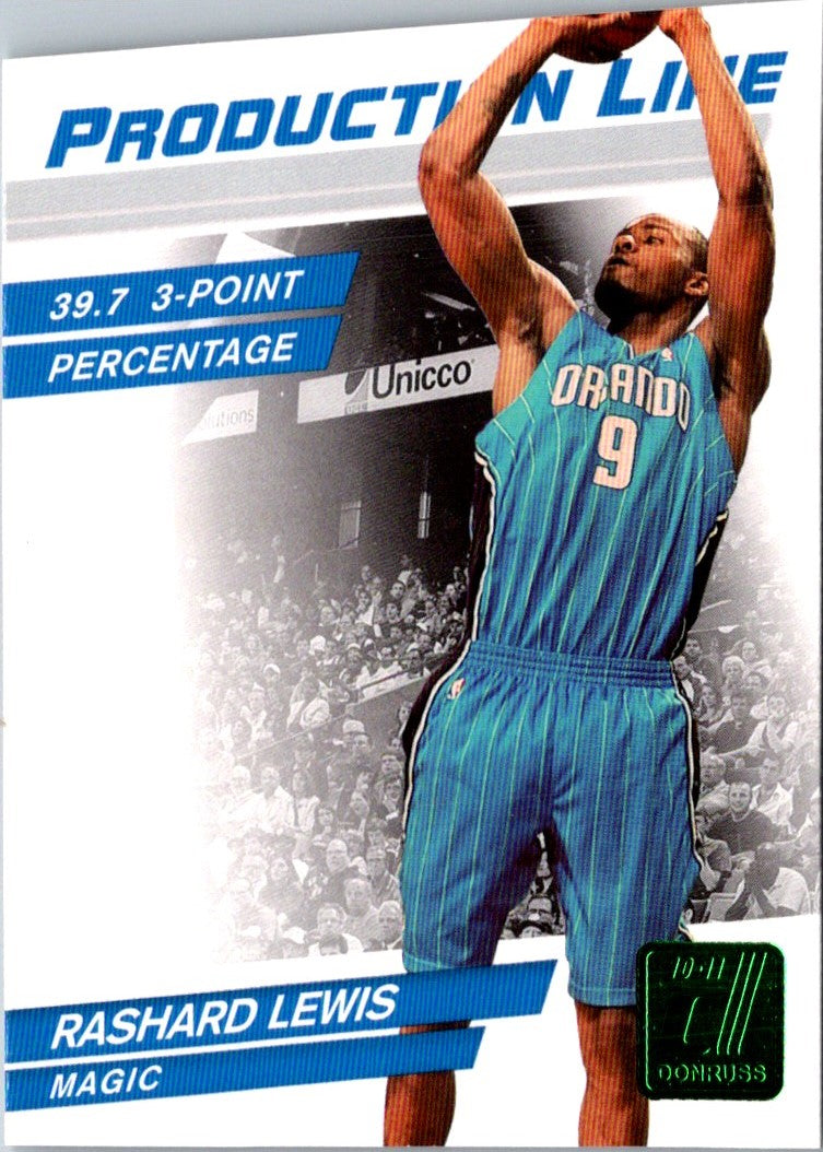 2010 Donruss Production Line Die Cuts Emerald Rashard Lewis