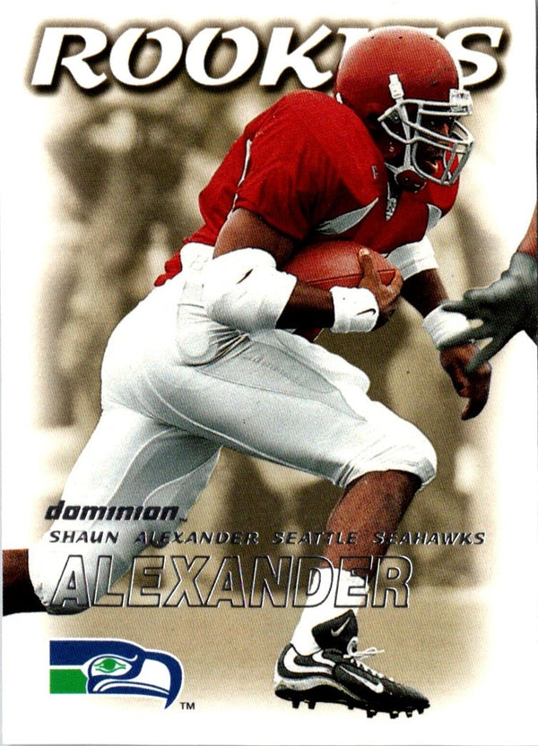 2000 SkyBox Dominion Shaun Alexander #216 Rookie