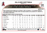 2022 Topps Oliver Ortega #554 Rookie
