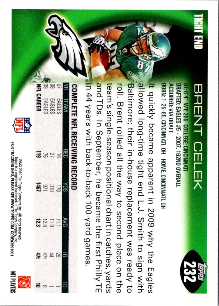 2010 Topps Brent Celek