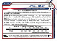 2021 Bowman Chrome Prospects Josiah Gray #BCP-150