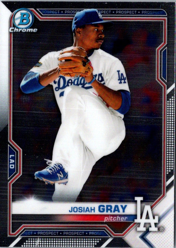 2021 Bowman Chrome Prospects Josiah Gray #BCP-150