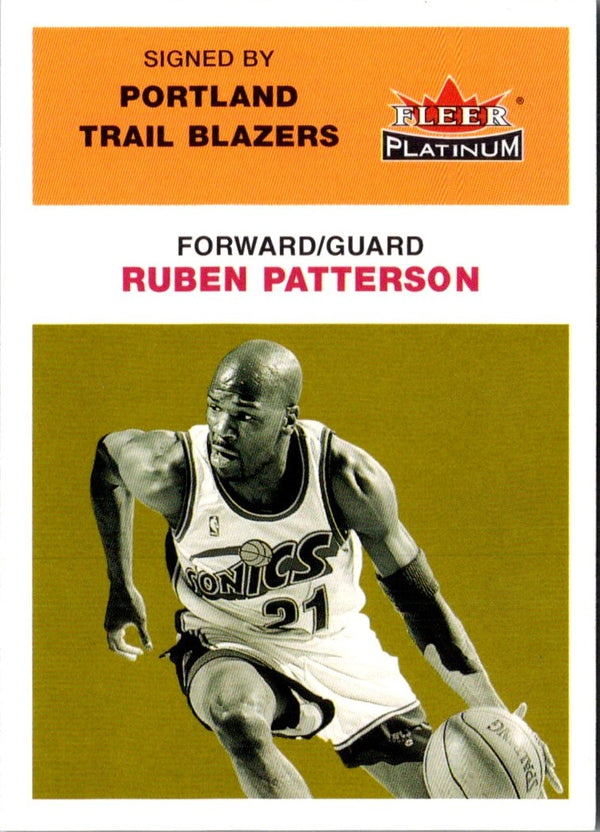 2001 Fleer Platinum Ruben Patterson #140