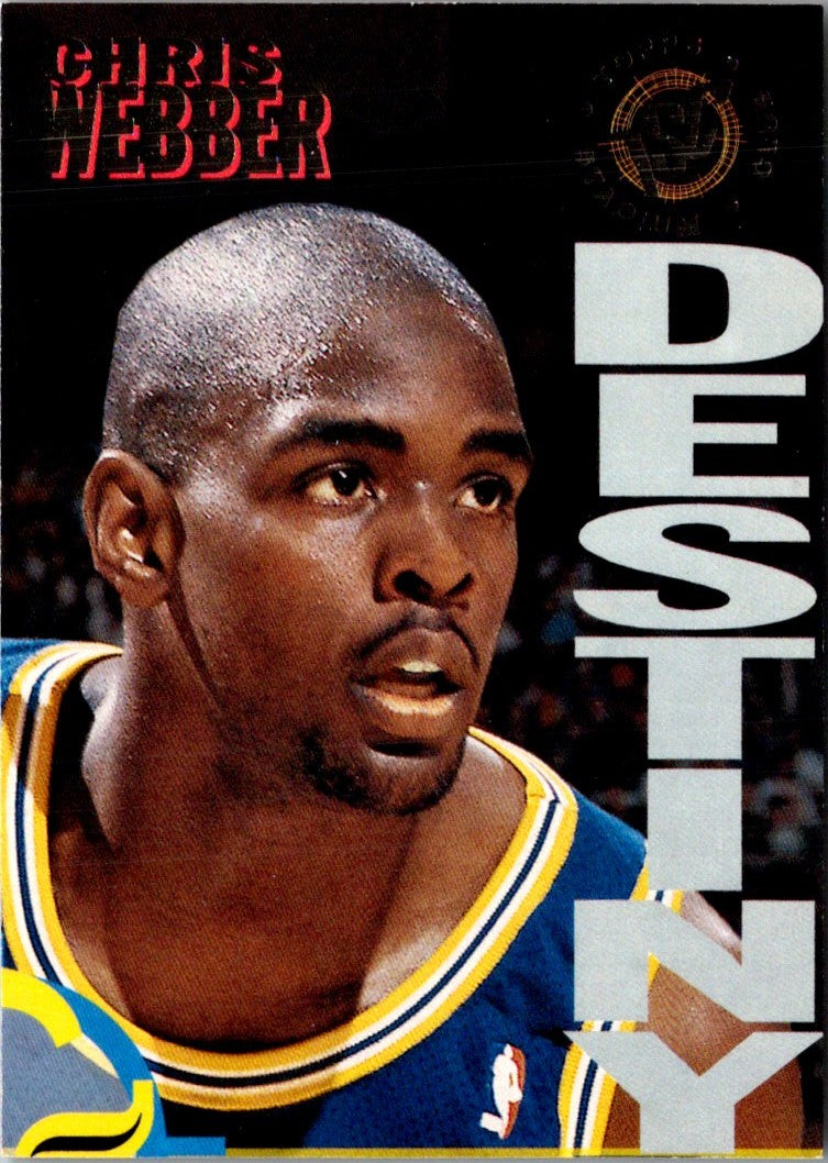 1994 Stadium Club Dynasty and Destiny Members Only Chris Webber