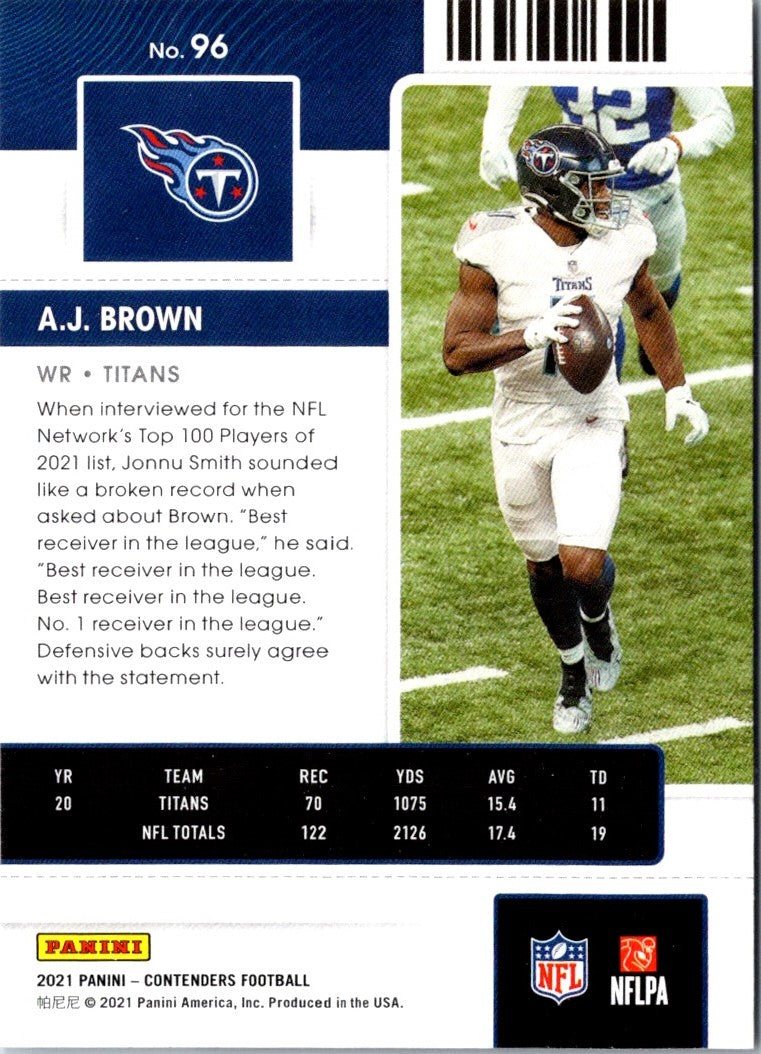 2021 Panini Contenders A.J. Brown