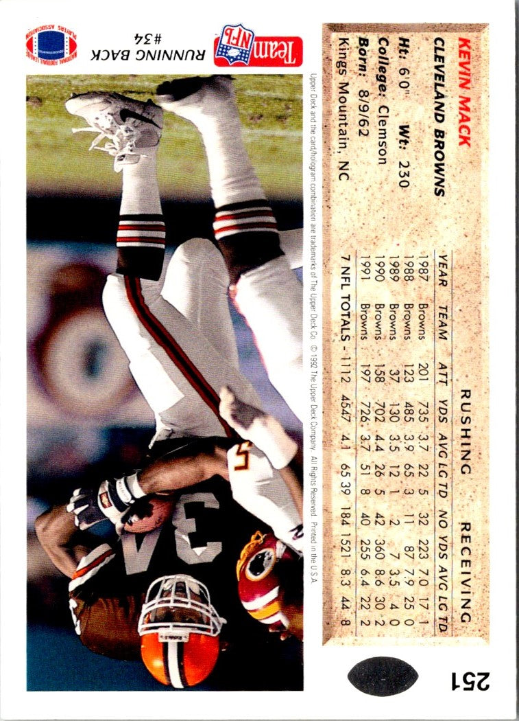 1992 Upper Deck Kevin Mack