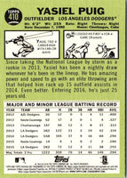 2016 Topps Heritage Yasiel Puig #410