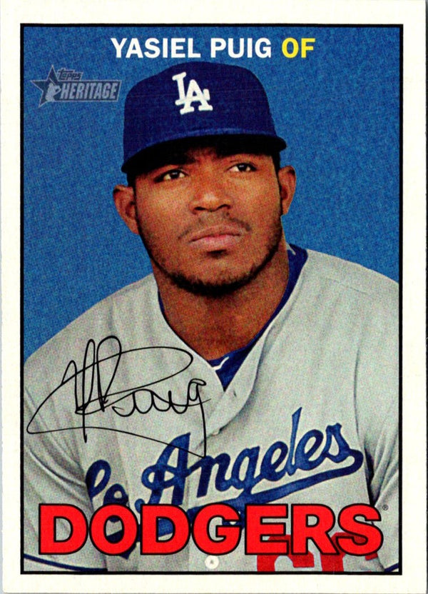 2016 Topps Heritage Yasiel Puig #410