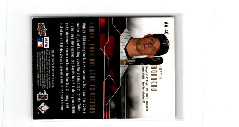 2008 SP Authentic Achievements Justin Morneau