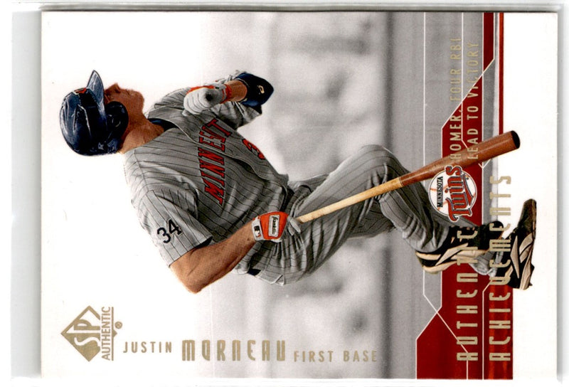 2008 SP Authentic Achievements Justin Morneau #AA-40