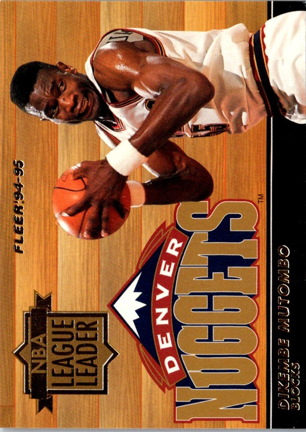 1994 Fleer NBA League Leaders Dikembe Mutombo #4