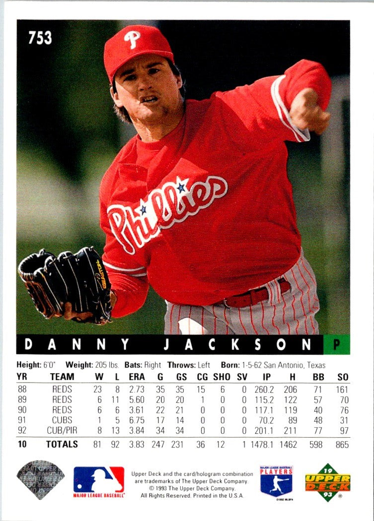 1993 Upper Deck Danny Jackson