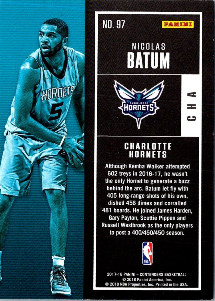 2017 Panini Contenders Nicolas Batum