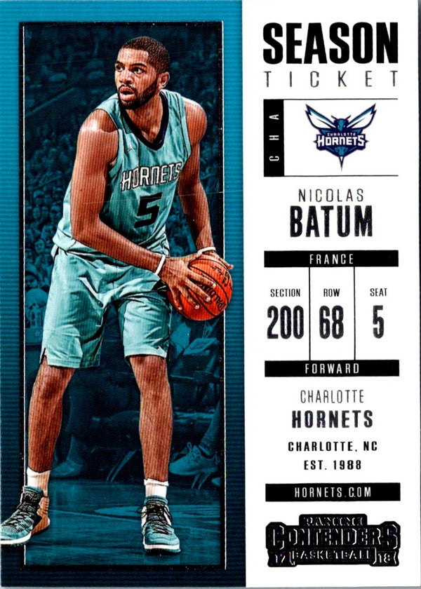 2017 Panini Contenders Nicolas Batum #97