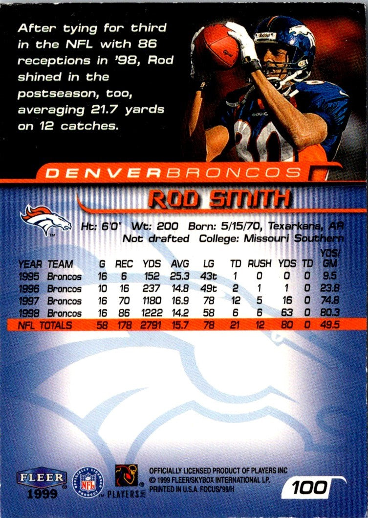 1999 Fleer Focus Rod Smith