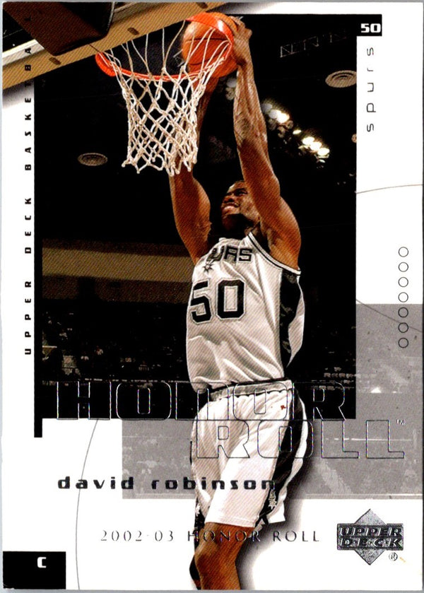 2002 Upper Deck Honor Roll David Robinson #75